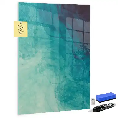 Dry erase magnetic board sea abstraction design
