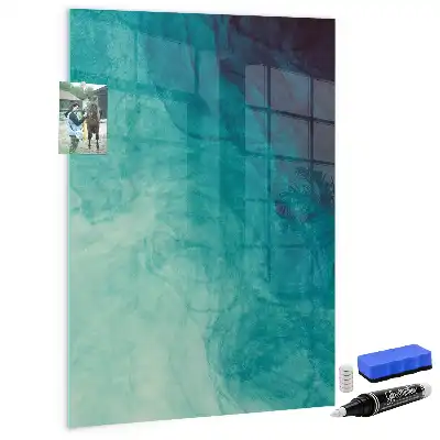 Dry erase magnetic board sea abstraction design