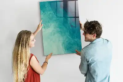 Dry erase magnetic board sea abstraction design