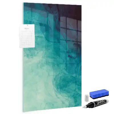 Dry erase magnetic board sea abstraction design