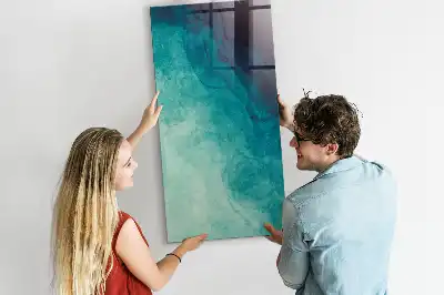Dry erase magnetic board sea abstraction design