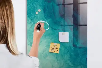 Dry erase magnetic board sea abstraction design