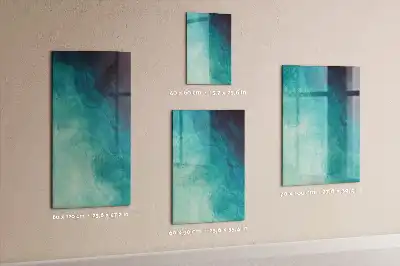 Dry erase magnetic board sea abstraction design