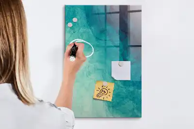 Dry erase magnetic board sea abstraction design