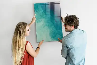 Dry erase magnetic board sea abstraction design