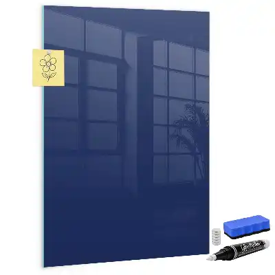 Dry erase magnetic board in navy blue