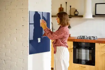 Dry erase magnetic board in navy blue