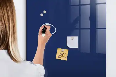 Dry erase magnetic board in navy blue