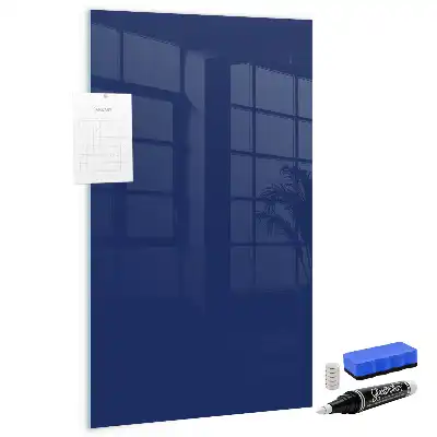 Dry erase magnetic board in navy blue