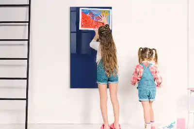 Dry erase magnetic board in navy blue