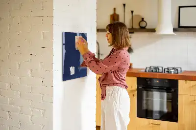 Dry erase magnetic board in navy blue