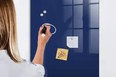 Dry erase magnetic board in navy blue