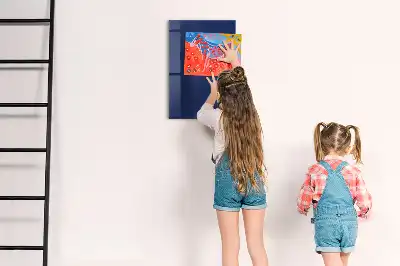 Dry erase magnetic board in navy blue