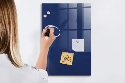 Dry erase magnetic board in navy blue