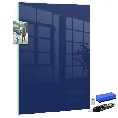 Dry erase magnetic board in navy blue