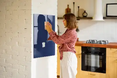 Dry erase magnetic board in navy blue