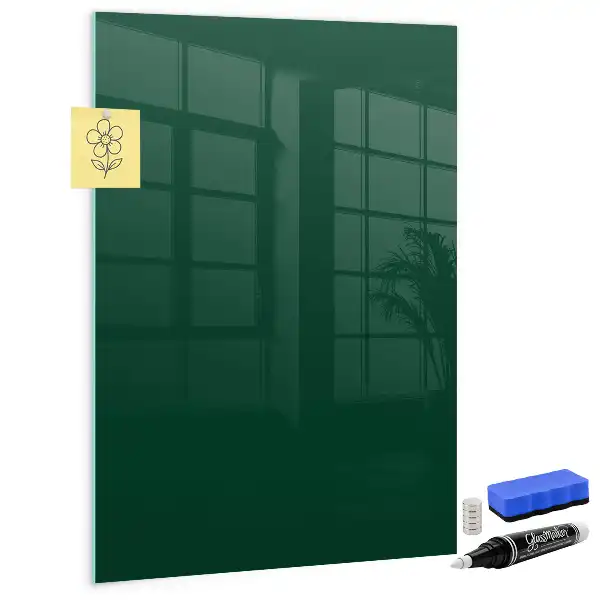 Magnetic dry erase board bottle green