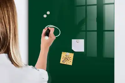 Magnetic dry erase board bottle green