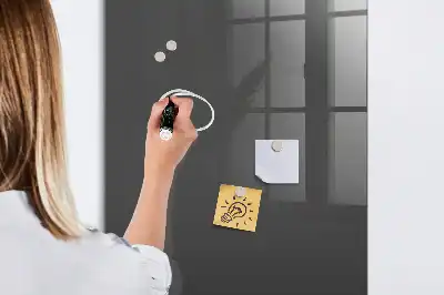 Dry erase magnetic board in grey