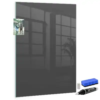 Dry erase magnetic board in grey