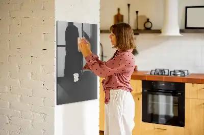 Dry erase magnetic board in grey