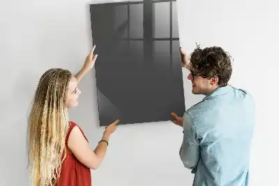 Dry erase magnetic board in grey