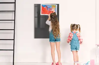 Dry erase magnetic board in grey