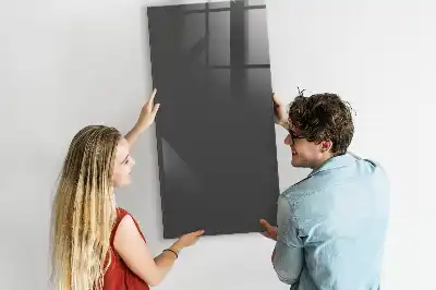 Dry erase magnetic board in grey