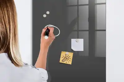 Dry erase magnetic board in grey