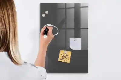 Dry erase magnetic board in grey