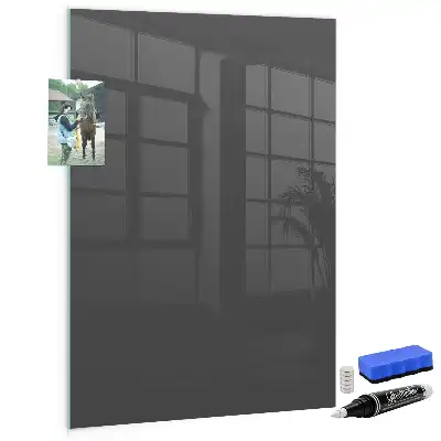 Dry erase magnetic board in grey
