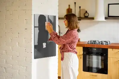 Dry erase magnetic board in grey