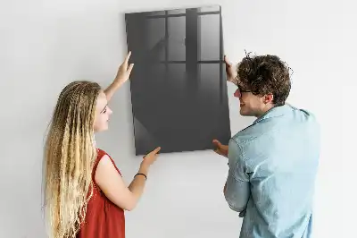 Dry erase magnetic board in grey