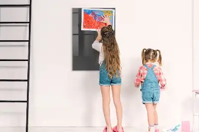Dry erase magnetic board in grey
