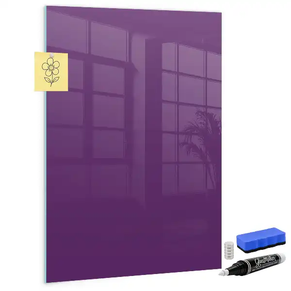Magnetic dry erase board purple