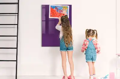 Magnetic dry erase board purple