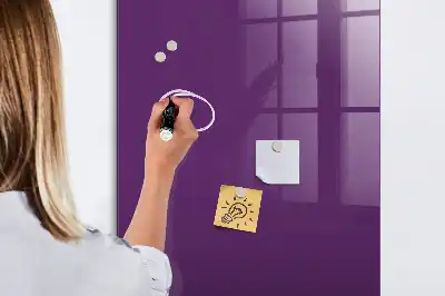 Magnetic dry erase board purple