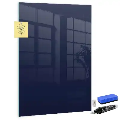Magnetic dry erase board in dark navy blue