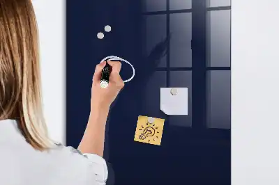 Magnetic dry erase board in dark navy blue