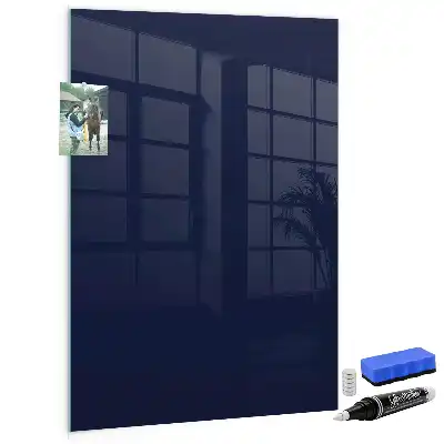 Magnetic dry erase board in dark navy blue