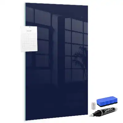 Magnetic dry erase board in dark navy blue