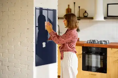Magnetic dry erase board in dark navy blue