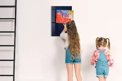 Magnetic dry erase board in dark navy blue