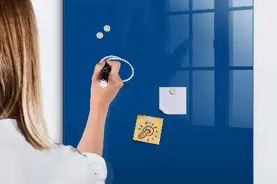 Magnetic dry erase board blue