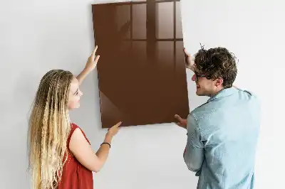 Magnetic dry erase board brown