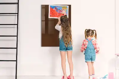 Magnetic dry erase board brown