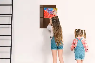 Magnetic dry erase board brown