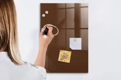 Magnetic dry erase board brown