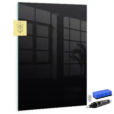 Magnetic dry erase board black
