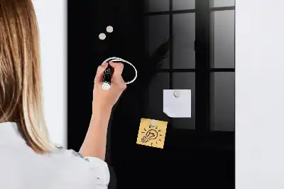Magnetic dry erase board black